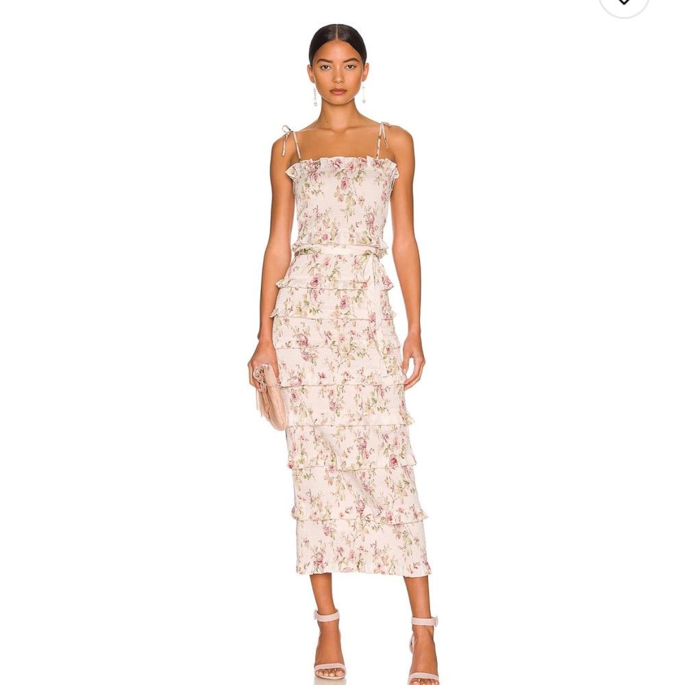 V. Chapman Lily Dress in Pink Rose Print